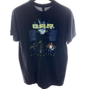O.A.R. L Tour Black T-shirt Cotton Double Sided